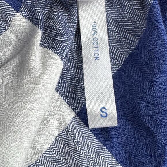 Southern Tide Isabel Checkered Off Shoulder Mini Dress Grace Blue/White Womens S - Picture 8 of 13